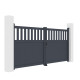 Portón batiente de aluminio AXIS ALTO 300x140cm - X-METAL