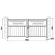Portón batiente de aluminio AXIS ALTO 300x140cm - X-METAL