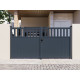 Portón batiente de aluminio AXIS ALTO 300x158cm - X-METAL
