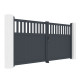 Portón batiente de aluminio AXIS ALTO 340x158cm - X-METAL