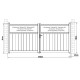 Portón batiente de aluminio AXIS ALTO 340x158cm - X-METAL