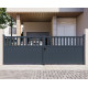 Portón batiente de aluminio AXIS ALTO 400 x 140 cm - X-METAL