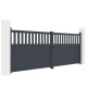 Portón batiente de aluminio AXIS ALTO 400 x 140 cm - X-METAL
