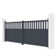 Portón batiente de aluminio AXIS ALTO 400 x 140 cm - X-METAL