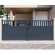 Portón batiente de aluminio AXIS ALTO 400 x 158 cm - X-METAL