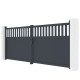 Portón batiente de aluminio AXIS ALTO 400 x 158 cm - X-METAL
