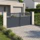 Portón batiente de aluminio AXIS ALTO 340x158cm - X-METAL