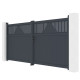 Portón batiente de aluminio AXIS TIME 340x158cm - X-METAL