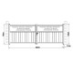 Portón batiente de aluminio AXIS TIME 400 x 140 cm - X-METAL