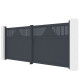 Portón batiente de aluminio AXIS TIME 400 x 158 cm - X-METAL