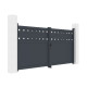 Portón batiente de aluminio AXIS FILM 300x140cm - X-METAL