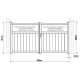 Portón batiente de aluminio AXIS FILM 300x158cm - X-METAL