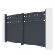 Portón batiente de aluminio AXIS FILM 300x158cm - X-METAL