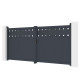 Portón batiente de aluminio AXIS FILM 340 x 158 cm - X-METAL