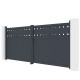 Portón batiente de aluminio AXIS FILM 400 x 158 cm - X-METAL