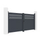 Portón batiente de aluminio AXIS GROW 300x140cm - X-METAL