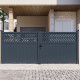 Portón batiente de aluminio AXIS GROW 340x140cm - X-METAL