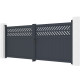 Portón batiente de aluminio AXIS GROW 340x140cm - X-METAL