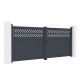 Portón batiente de aluminio AXIS GROW 340x140cm - X-METAL