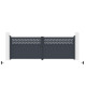 Portón batiente de aluminio AXIS GROW 400 x 140 cm - X-METAL
