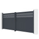 Portón batiente de aluminio AXIS GROW 400 x 158 cm - X-METAL