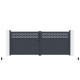 Portón batiente de aluminio AXIS GROW 400 x 158 cm - X-METAL
