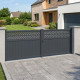 Portón batiente de aluminio AXIS GROW 400 x 158 cm - X-METAL