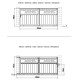 Portón corredero de aluminio AXIS VECTO 300 x 140 cm - X-METAL