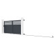 Portón corredero de aluminio AXIS VECTO 340 x 158 cm - X-METAL