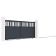 Portón corredero de aluminio AXIS ALTO 340 x 158 cm - X-METAL