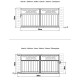 Portón corredero de aluminio AXIS ALTO 340 x 158 cm - X-METAL