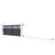 Portón corredero de aluminio AXIS ALTO 400x140cm - X-METAL