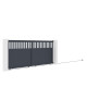 Portón corredero de aluminio AXIS ALTO 400x158cm - X-METAL