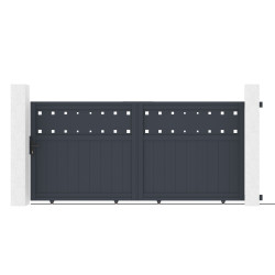 Portón corredero de aluminio AXIS FILM 300 x 140 cm - X-METAL