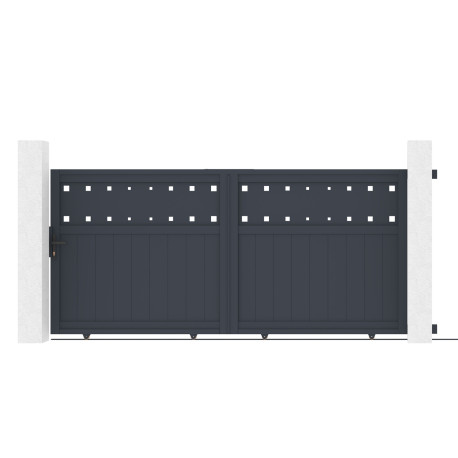 Portón corredero de aluminio AXIS FILM 300 x 140 cm - X-METAL