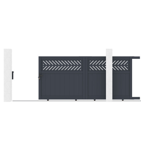 Portón corredero de aluminio AXIS GROW 300 x 140 cm - X-METAL