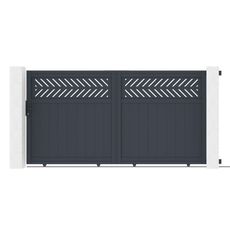 Portón corredero de aluminio AXIS GROW 300 x 158 cm - X-METAL