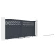 Portón corredero de aluminio AXIS GROW 340 x 140 cm - X-METAL