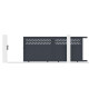 Portón corredero de aluminio AXIS GROW 340 x 140 cm - X-METAL