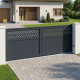 Portón corredero de aluminio AXIS GROW 340 x 140 cm - X-METAL