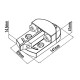 Tope central para puertas batientes X-Metal