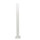 Poste de aluminio sobre placa base - 180cm - color blanco - X-METAL