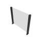 Barandilla de cristal con 2 postes de aluminio – 123 × 110 cm – X-METAL