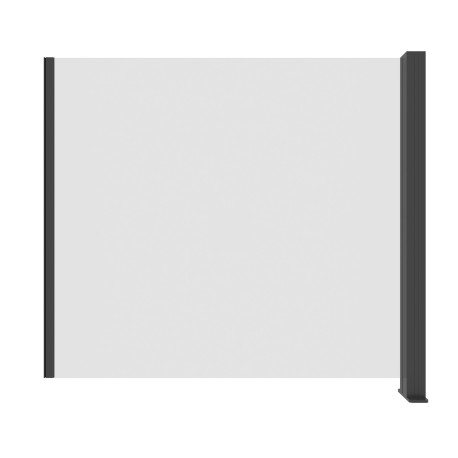 Kit de ampliación para barandilla de cristal con 1 poste – 123 × 110 cm – X-METAL