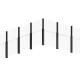 Panel de valla telescópico de cristal - 2 postes - 123x110 a 180 cm - X-METAL