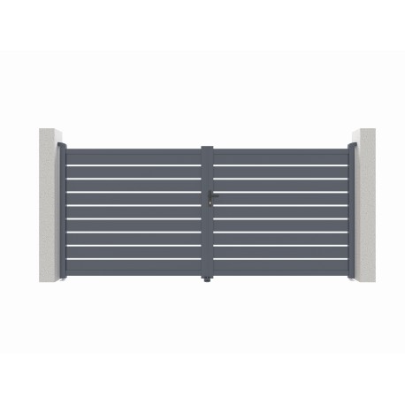 Portón batiente de aluminio SPACE 300x158cm - X-Métal