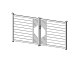 Portón batiente de aluminio 350x158cm FANCY TIME - X-Metal