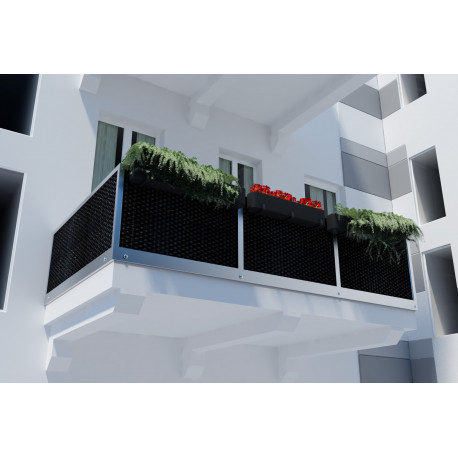 Biombo en resina tejida 1,7x3m con ojales para balcón y valla - 11 colores a elegir - RATTAN ART